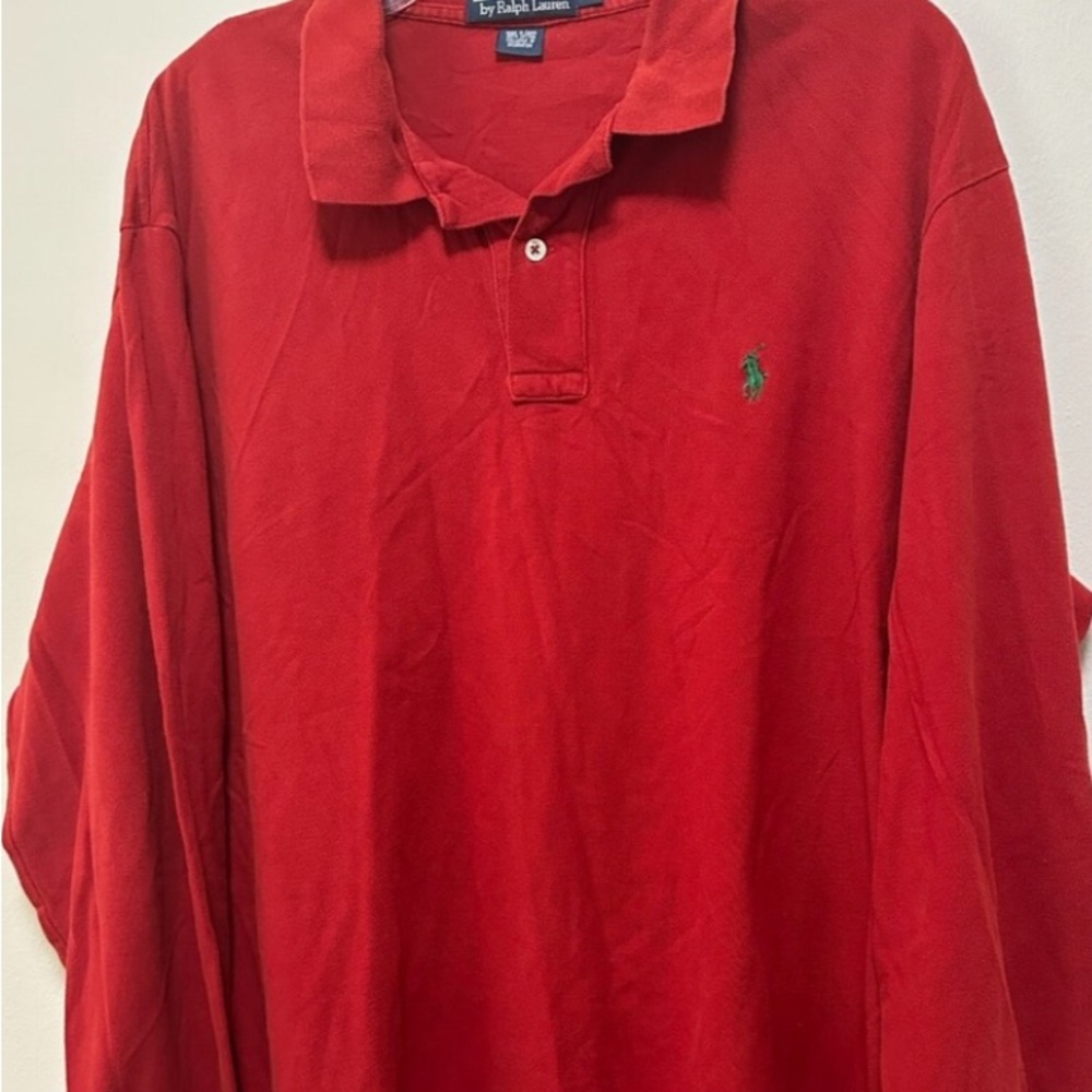 Pre-Loved‎ Ralph Lauren Men's Polo Shirt in Rich Red